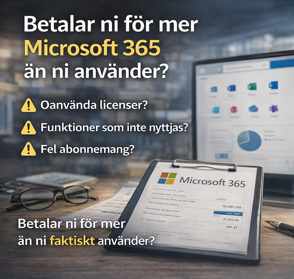 Betalar ni för mer Microsoft 365 än ni använder?